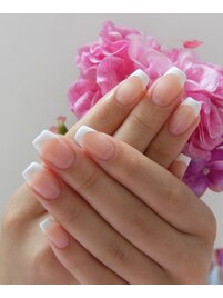王道!!スカルフレンチプネイル白