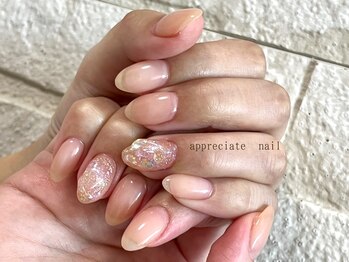 アプリシーエイトネイル(appreciate nail)/【ワンカラー】+アート♪
