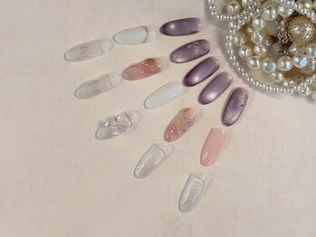 ノブレス 赤坂店(Noblesse)の写真/韓国ネイル・マグネットネイル等トレンド×上品シンプルなデザインが人気。ケアにも拘り、モチの良さも◎