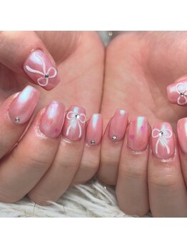 レディスペネイル ノウラ 名駅店(Redispe nail NouRa)/リボンネイル