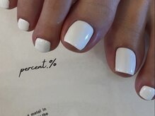 パーセント(percent.%)/ホワイトフットネイル