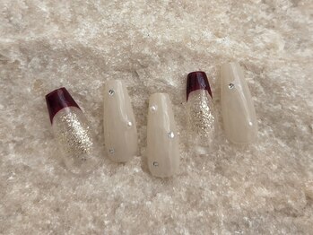 ネイルサロン ウノ 湘南平塚(UNO)/バレンタインネイル　7,700