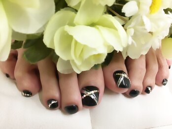プルミエ ネイル(Premier Nail)/フット★キラキラブラック