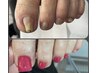 痛み軽減!フット巻き 爪改善&ジェルネイルワンカラー 15550円→13000円
