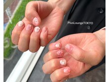 プルースラウンジ トウキョウ(Plus Lounge TOKYO)/ぷっくりお花ピンクネイル♪