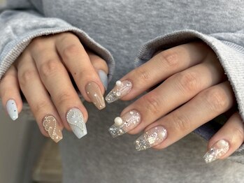 ネイルサロン ソウ 心斎橋店(Nail Salon Sou)/天使の羽根/クリアラメネイル