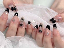 ネイルネージュ 錦糸町(Nail Neige)/持ち込み/リボン/春ネイル