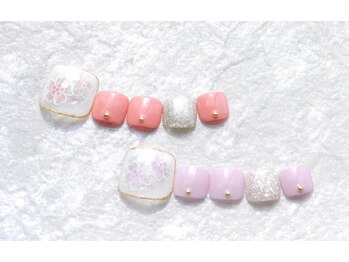 ネイルサロン ブリオン(Nail Salon Bullion)/桜グラデーション　フット