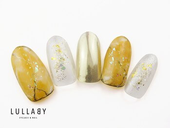 ララバイ 恵比寿店(LULLABY)/イエロー大理石ネイル