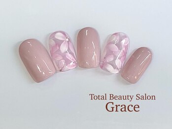 アイラッシュアンドネイルサロン グレイス(Grace)/上品フラワーネイル