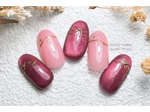 バブル シュガー バイ ネイルクローネ(bublle sugar by.nail crone)/ミラーリボンネイル