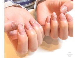 キラキラ逆フレンチ