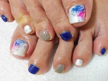 エムネイル(M Nail)/フットネイル・大柄フラワー