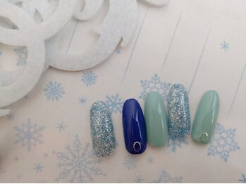 ネイルサロン&スクール ジーナ(GINA)/冬のブルーネイル