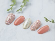 ラムネイル 元町(RamuNail)/明るめカラーのツイードネイル