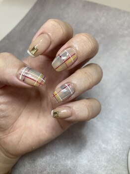 カッツ エステティックサロン 元町(CUT S)/チェック柄ネイル