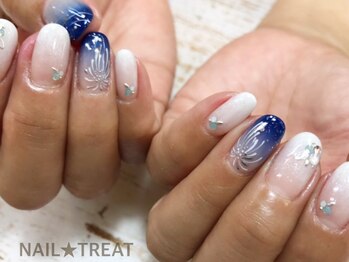 ネイルトリート 茨木駅前店(NAIL TREAT)/夏花火ネイル