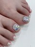 FOOT★ジェル【ワンカラー+親指アート2本付】（ご新規様オフ込み）￥5500
