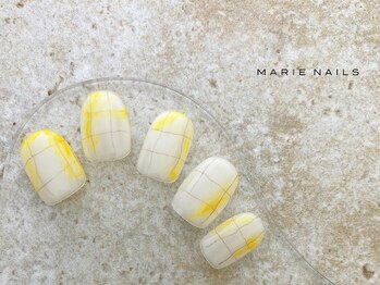マリーネイルズ 表参道店(MARIE NAILS)/定額¥8800 手描きチェック 0724d