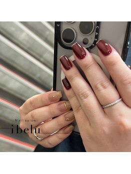 イベル 京橋店(ibelu)/ワンカラー×ミラーネイル