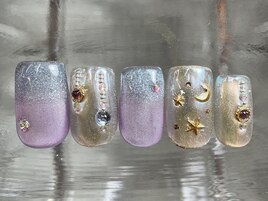 夜空マグネットネイル　11500円