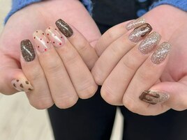 バレンタインネイル