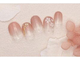 5000円　グラデ　桜　金箔