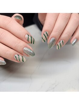 エンズネイル(O’s nail)/ニュアンスボーダーネイル