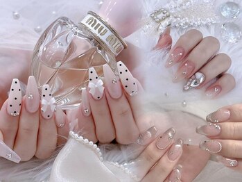 nail salon muu吹田店 フィルイン/ワンカラー/定額/韓国ネイル/長さだし/持ち込み/吹田/ワンホン/ちゅるんネイル