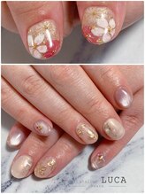 ネイルアトリエルカ(nail atelier LUCA)/W-617 大人可愛い春色和装ネイル