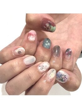 グラマラス プレジール 中野店(glamourous plaisir)/☆ニュアンス花瓶ネイル☆