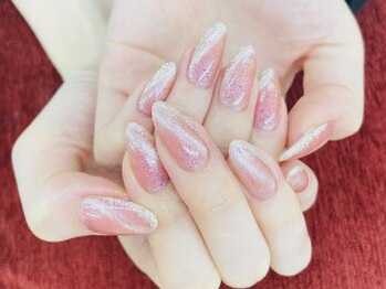 デコルネイル(Decor nail)/坂口/キラキラマグネットネイル