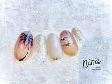 フィリス 横浜店(PHYLIS)/#ヤシの木　#サンセットネイル