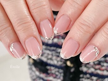 サロン ド エトワール(Salon de Etoile)/ラメフレンチ*ピンクベージュ