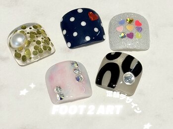 ミニル バイ ルルカ(minilu by LuLuca)の写真/☆フット定額デザインコース☆ ワンカラーと同じ60分施術でアートができちゃいます♪