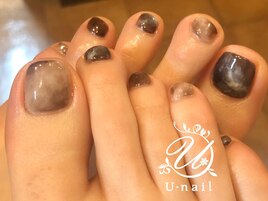 ニュアンス大理石フットネイル