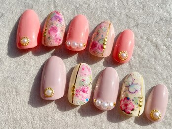 ネイルサロン ブリオン(Nail Salon Bullion)/スプリングフラワーネイル