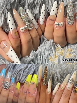 ヴィヴィアナ(VIVIANA)の写真/1級ネイリストだからできる時短スカルプ！指先が長く華奢に見える素敵なデザインはVIVIANAにお任せ下さい★