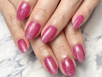 ヘアーアンドネイル ルシア(Hair&Nail Lucia)/ピンクラメのキラキラネイル!