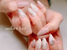 ネイルトップエクル(nail top E CRU)/大理石風