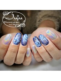 エアジェル　ポインセチアネイル