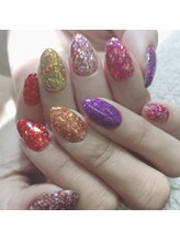 エムズネイル(M's Nail.)/ラメホロワンカラー