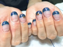 ブルーキラキラフレンチ