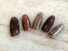 ブリス(Bliss produced by syisyu)/秋新作　マットレオパードネイル