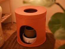 よもぎ蒸しの効果を80倍以上に高める黄土座器を使用しています☆