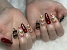 バレンタインネイル