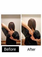 アース エンジェル整体院/ビフォアフ　肩甲骨ストレッチ