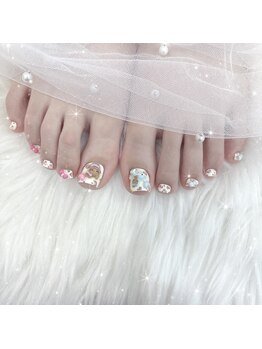 マリンネイル 麻布十番(Marin nail)/フット秋ネイル/秋ネイル