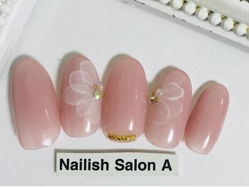 ネイリッシュサロン エー(Nailish Salon A)/たらしこみフラワー