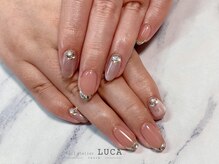 ネイルアトリエルカ(nail atelier LUCA)/W-137 大人上品ブライダルネイル